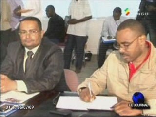 Le président de la CONEL et les représentants des candidats