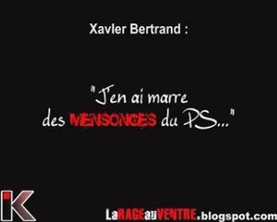 Xavier Bertrand : 'J'en ai marre des mensonges du PS'