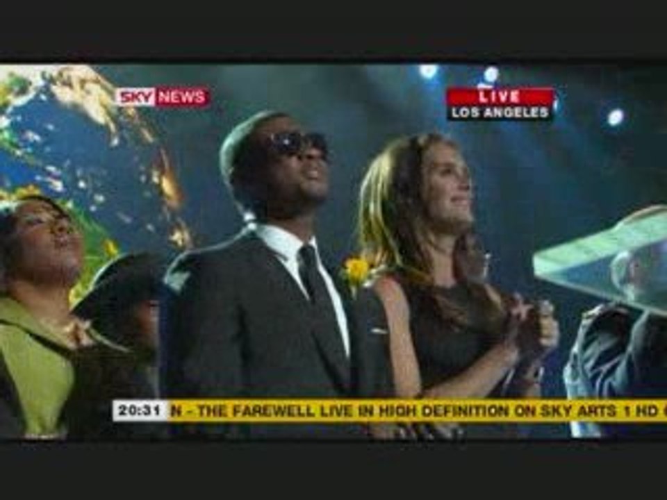 Michael Jackson Memorial Farewell Final singing July 2009