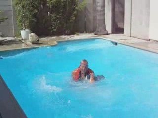 Beach Cruiser Stunt Off Roof Into Pool