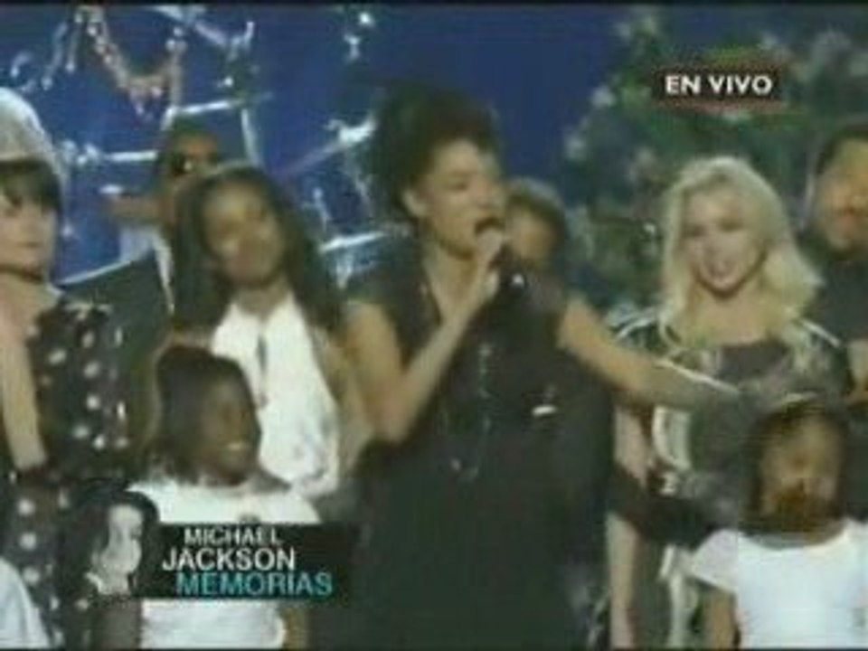 michael jackson funeral we are the world
