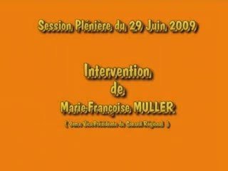 Intervention Marie-Françoise MULLER
