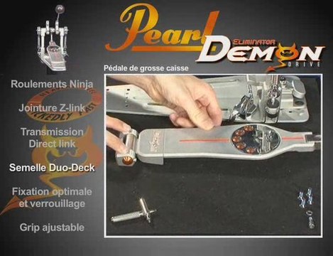 Pédale de grosse caisse Pearl Demon Drive (La Boite Noire)
