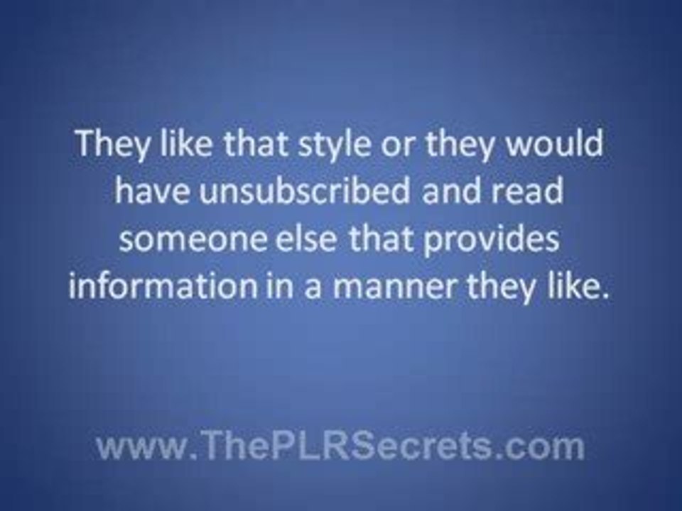 PLR - Use It For Your Ezine Content