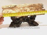 Mammoth Ivory carved Tusk of 8 Tigers scenery