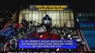 Letterman - Optimus Prime Top Ten List