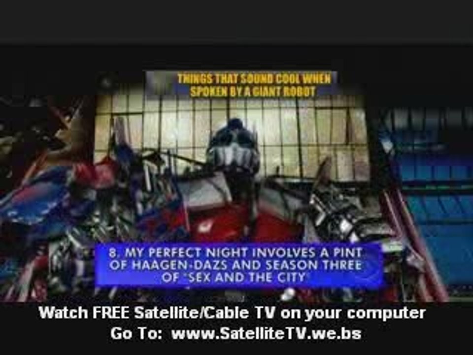 Letterman - Optimus Prime Top Ten List