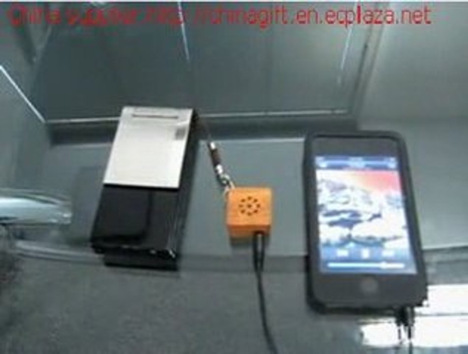 Miniature Hand Crafted Wooden MP3 Speaker Cell Phone Strap