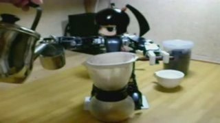 robot qui sert le café