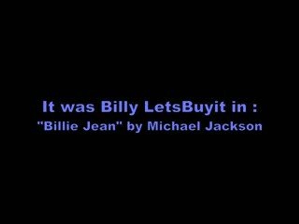 Billy's tribute to Michael Jackson