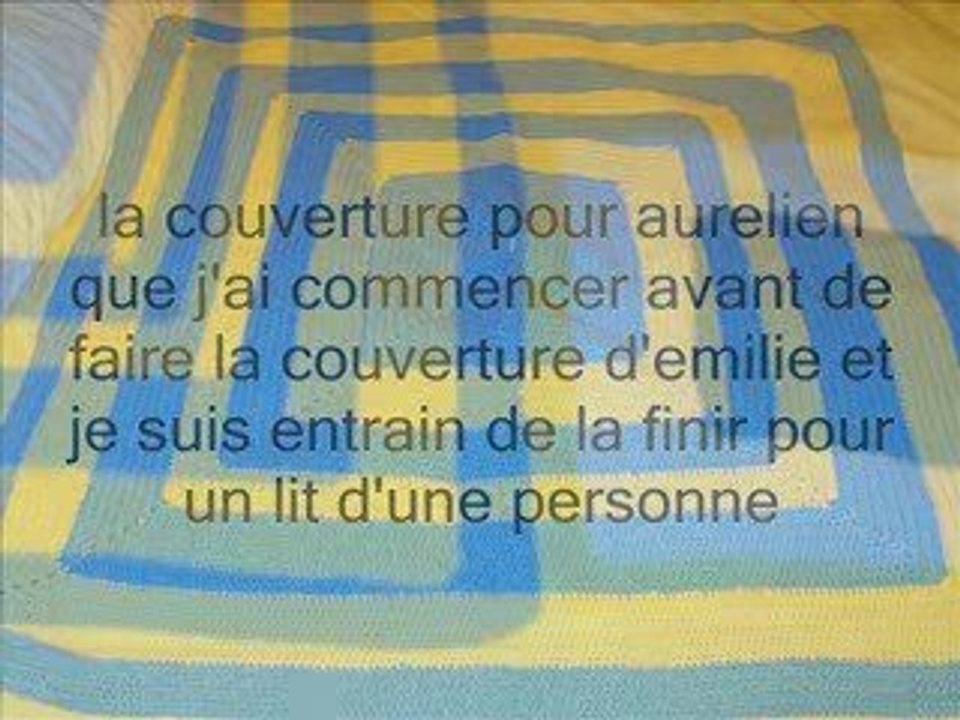 couverture faite au crochet par moi