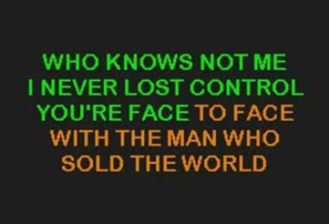 The Man Who Sold The World - Nirvana - Karaoke - Lyrics