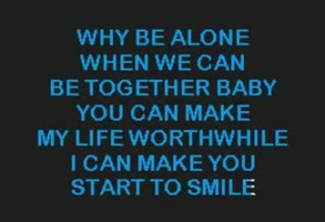 To be with you - Mr Big - Karaoke - Lyrics