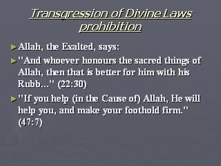 Heresies & transgression of Divine limits Prohibition