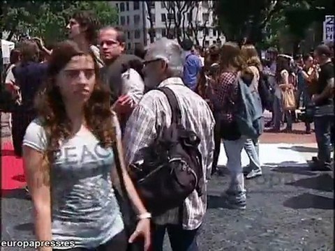 Estudiantes catalanes se unen a los concentrados de Barcelon