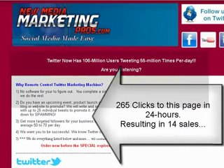 Remote Control Twitter Marketing Machine Click Proof