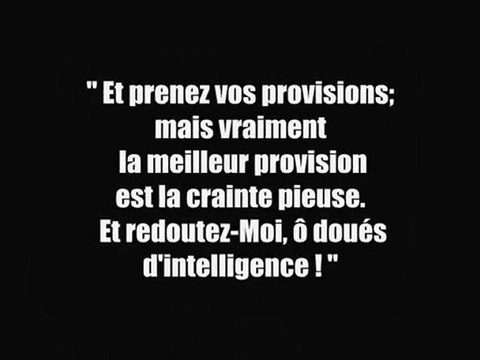 La crainte d'Allah Soubhana wa ta'ala (At-Taqwah Allah)