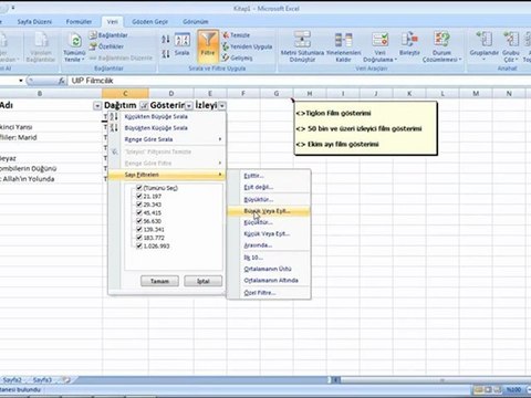 [TT-Eğitim] Excel Filtreleme