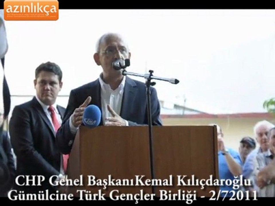 CHP Genel Baskani Kemal Kilicdaroglu, Gumulcine Turk Gencler Birligi'nde - 7/2/2011