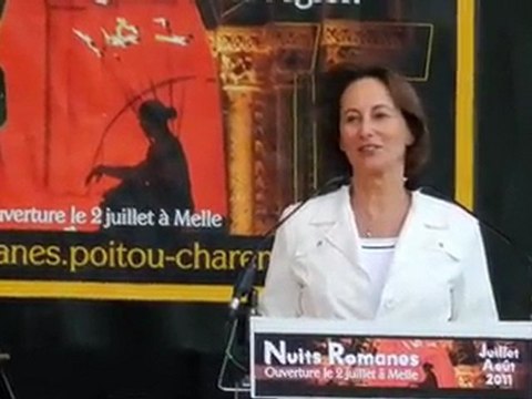 Discours de Ségolène Royal à Melle le 2 juillet 2011 pour le lancement des Nuits romanes