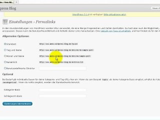 Wordpress Deutsch - Permalink - SEO optimiert