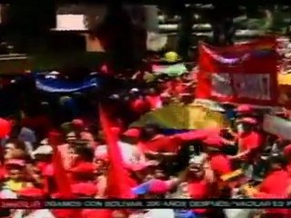 Jóvenes venezolanos celebran bicentenario y saludan a Cháv