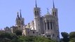 Notre Dame de Fourvière et la Cathédrale Saint Jean sur la Saone à Lyon