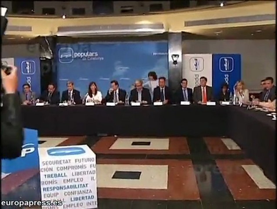 Rajoy se reúne en Castelldefels con la directiva del PP