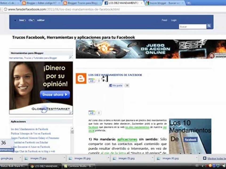COMO PONER EL BOTON +1 DE GOOGLE EN EL BLOG