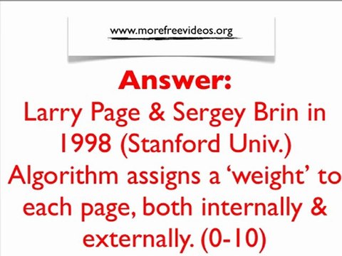 What is Google PageRank? (Google search engine)