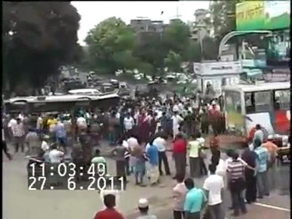 Busse zusammen Absturz