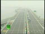 The worlds longest sea bridge opened in China