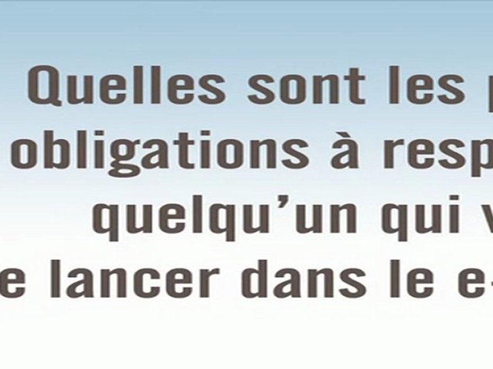 Quelles obligations légales pour mon e-commerce