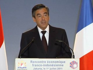 Fillon devant la communauté d'affaire indonésienne