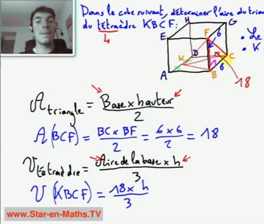 2nde Comment Calculer Le Volume D Un Tetraedre Video Dailymotion