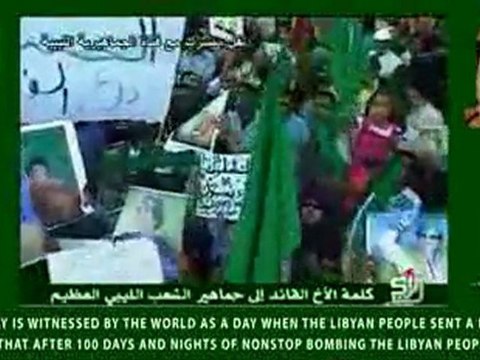 discours de KADHAFI 1.7.2011 tripoli ss titré englais