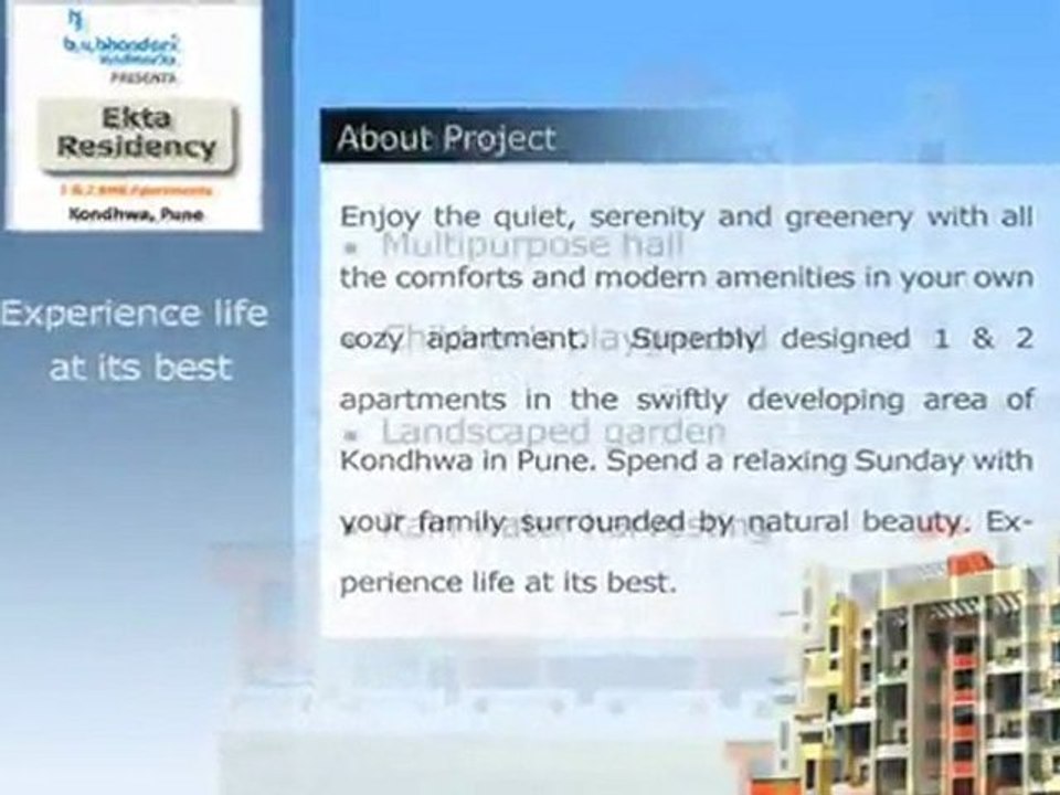 Luxurious appartments Pune B U Bhandari Ekta Residency