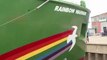 Lancement du Rainbow Warrior III, vaisseau amiral de Greenpeace