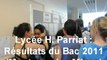 Bac 2011 : ambiance et paroles de reçus avec mentions au lycée Parriat (Montceau-les-Mines)