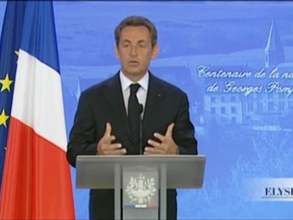 G. Pompidou : Discours de N. Sarkozy à Montboudif