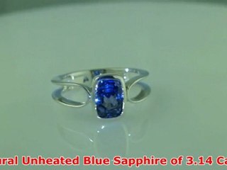 Unheated Blue Sapphire Ring for Saturn-Astrological Gems Series