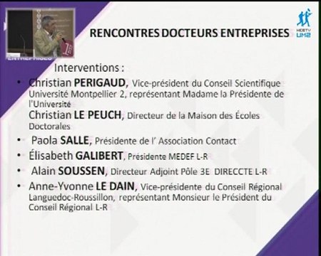 Rencontres Docteurs-Entreprises - 02 Christian Le Peuch