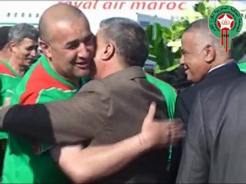 Arrivée de l'équipe nationale Algérienne au Maroc