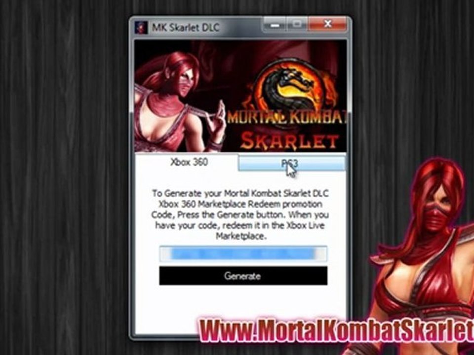 Mortal Kombat 9 Skarlet Unlock Code - Xbox 360, PS3