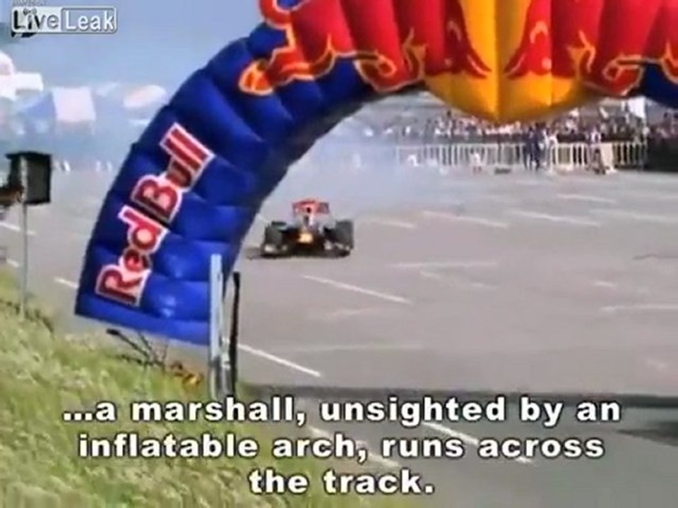 Man Over By F1 Car Run Fail