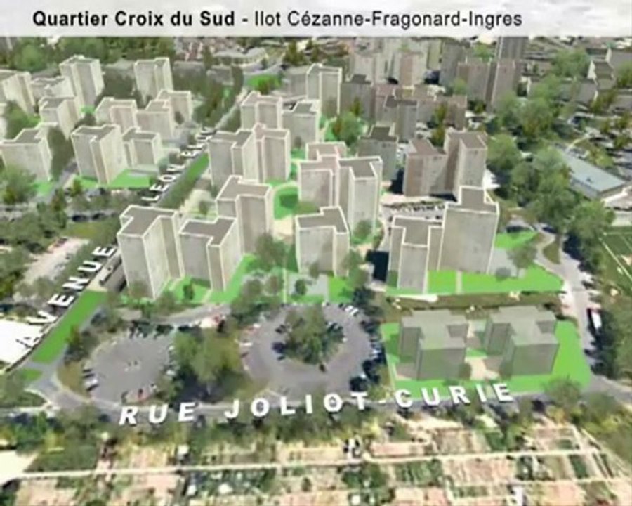 Opérations de renouvellement urbain dans le quartier Croix du Sud