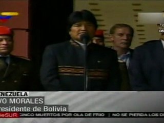 Presidentes Morales y Mujica se reúnen con Hugo Chávez