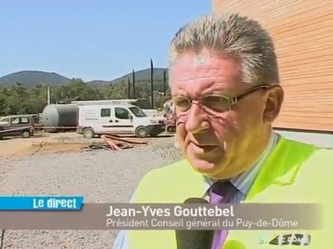 Pause du premier rail du train à crémaillère (Puy de dôme)