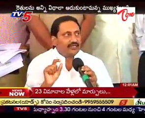 CM Kirankumar Reddy @ Chittur dist,Addresses to Formers - Dont Commit Suicide
