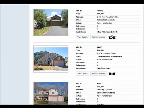 Find Golden Colorado Real Estate Listings